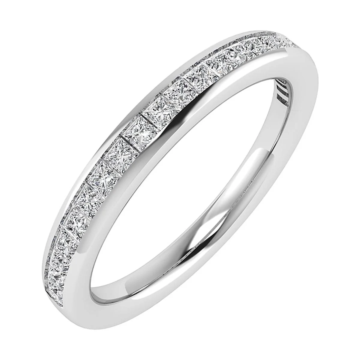Princess Cut Half Eternity Ring