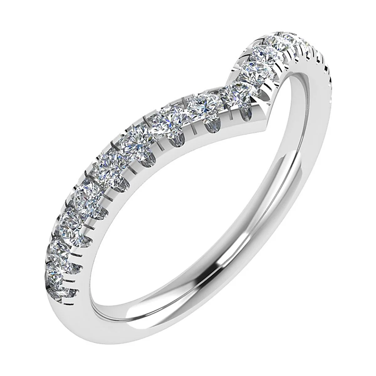 Wishbone Diamond Wedding Ring