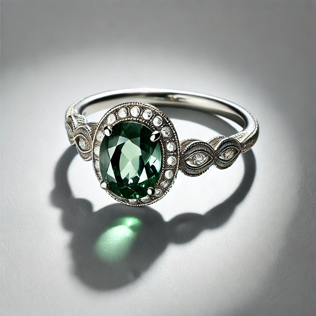 Vintage Green Sapphire Ring